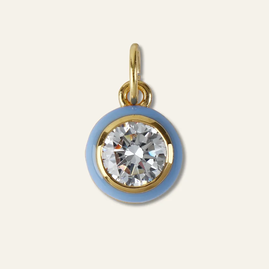 Blue Enamel Bezel Charm sold by HART