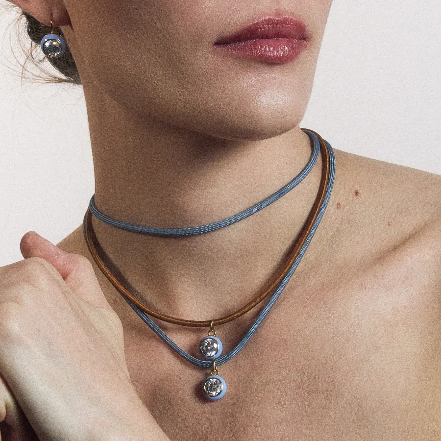 Blue Enamel Bezel Charm sold by HART product image thumbnail 3