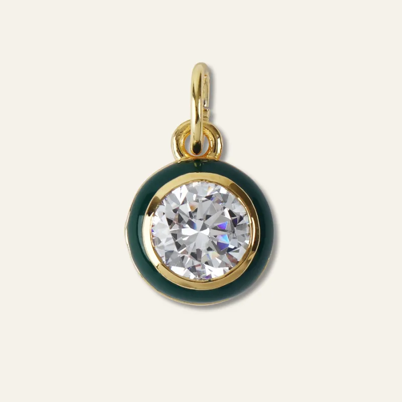 Green Enamel Bezel Charm sold by HART