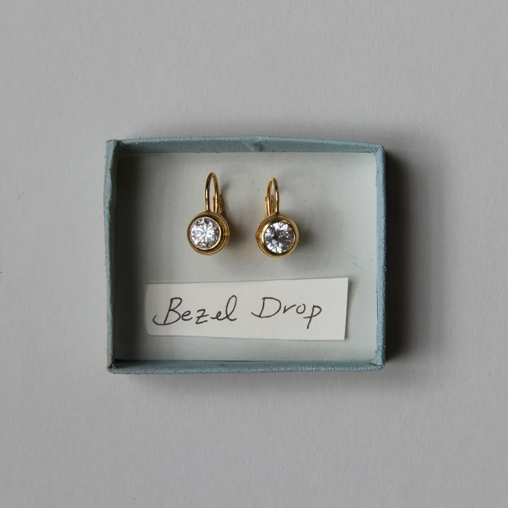 Bezel Drop Earrings sold by HART product image thumbnail 5