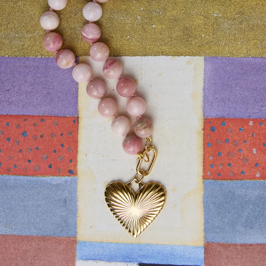 Pink Opal Knotted Gemstone Necklace sold by HART product image thumbnail 5