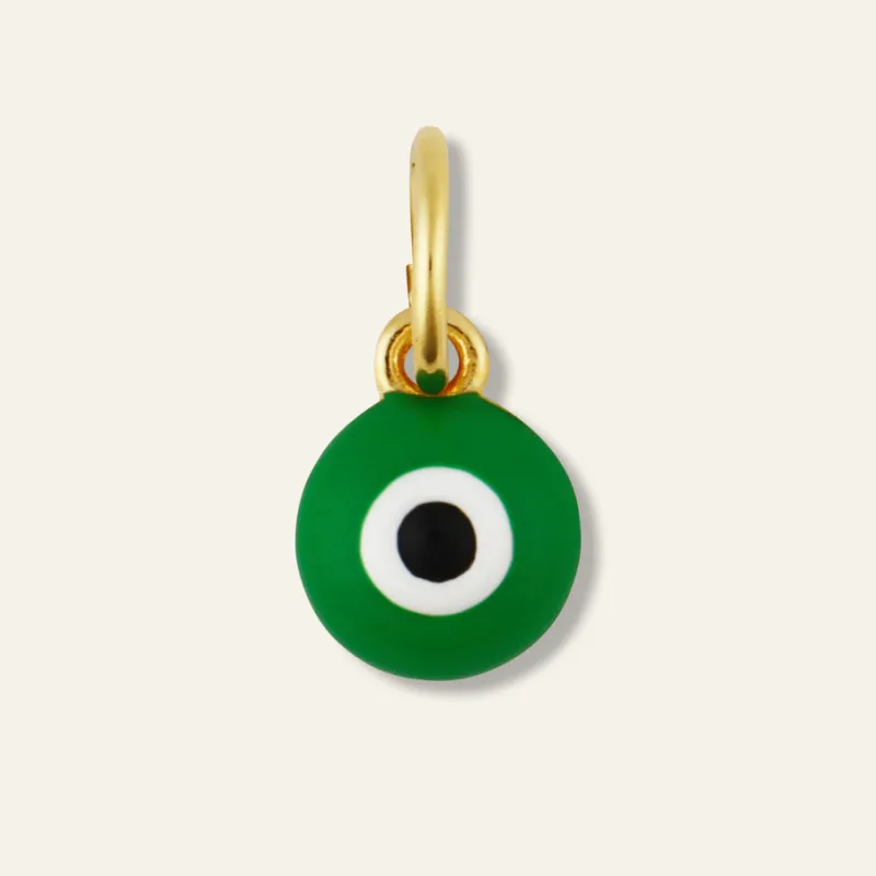 Mini Green Enamel Evil Eye Charm sold by HART
