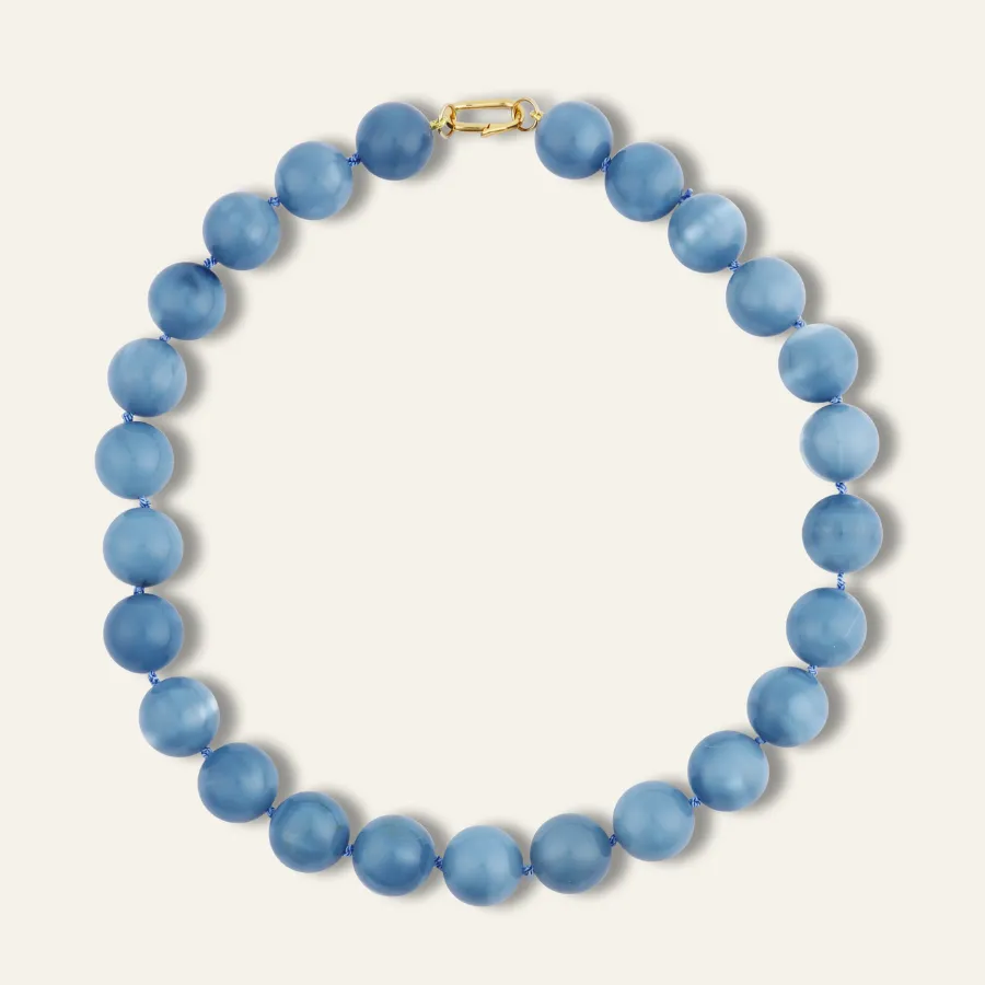 Jumbo Blue Opal Knotted Gemstone Necklace sold by HART