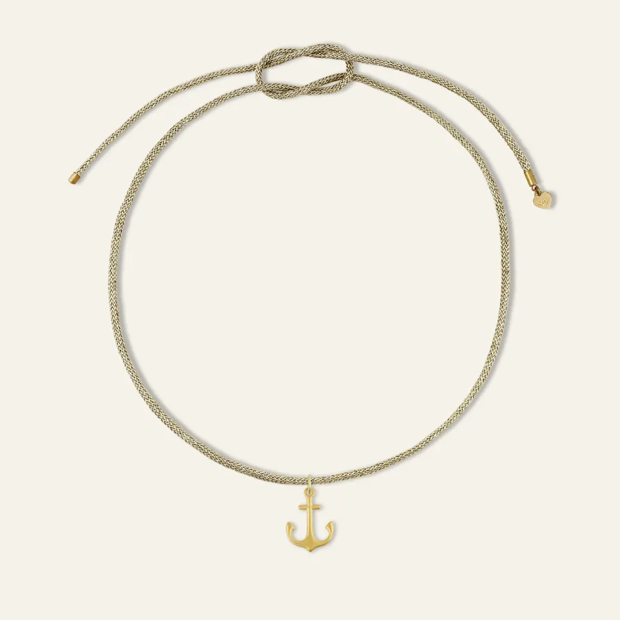 Two-Toned Anchor Cord Necklace sold by HART