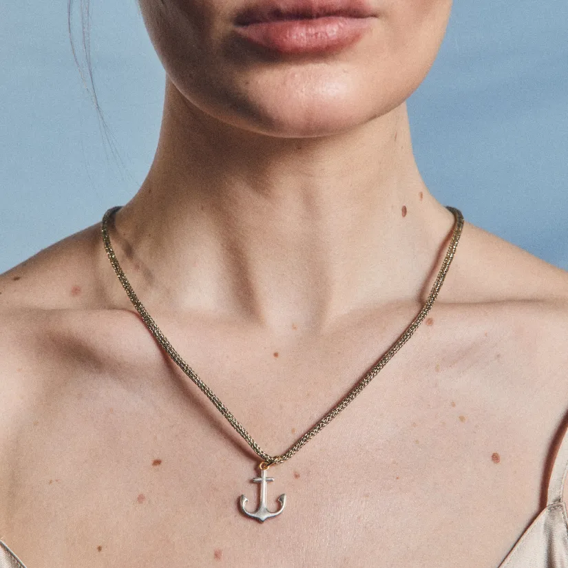 Two-Toned Anchor Cord Necklace sold by HART product image thumbnail 5