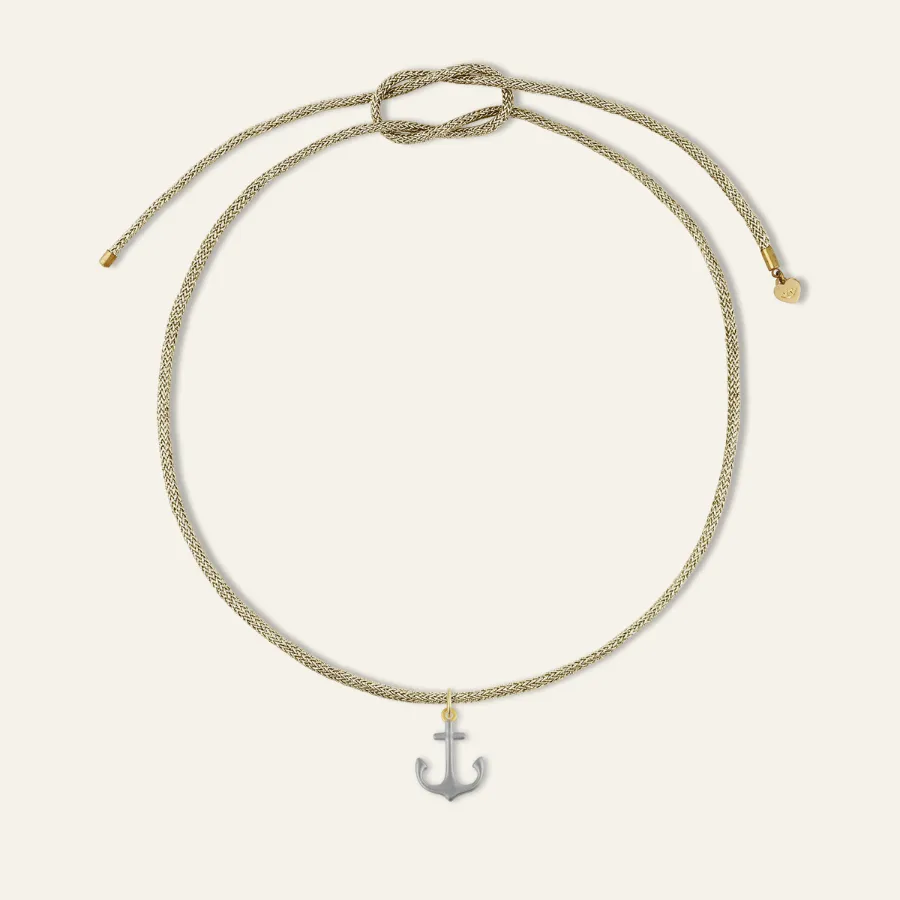 Two-Toned Anchor Cord Necklace sold by HART product image thumbnail 2