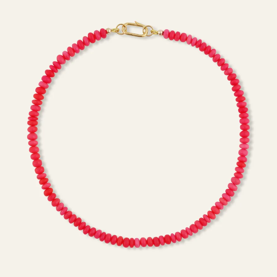 Pink Ethiopian Opal Gemstone Necklace sold by HART