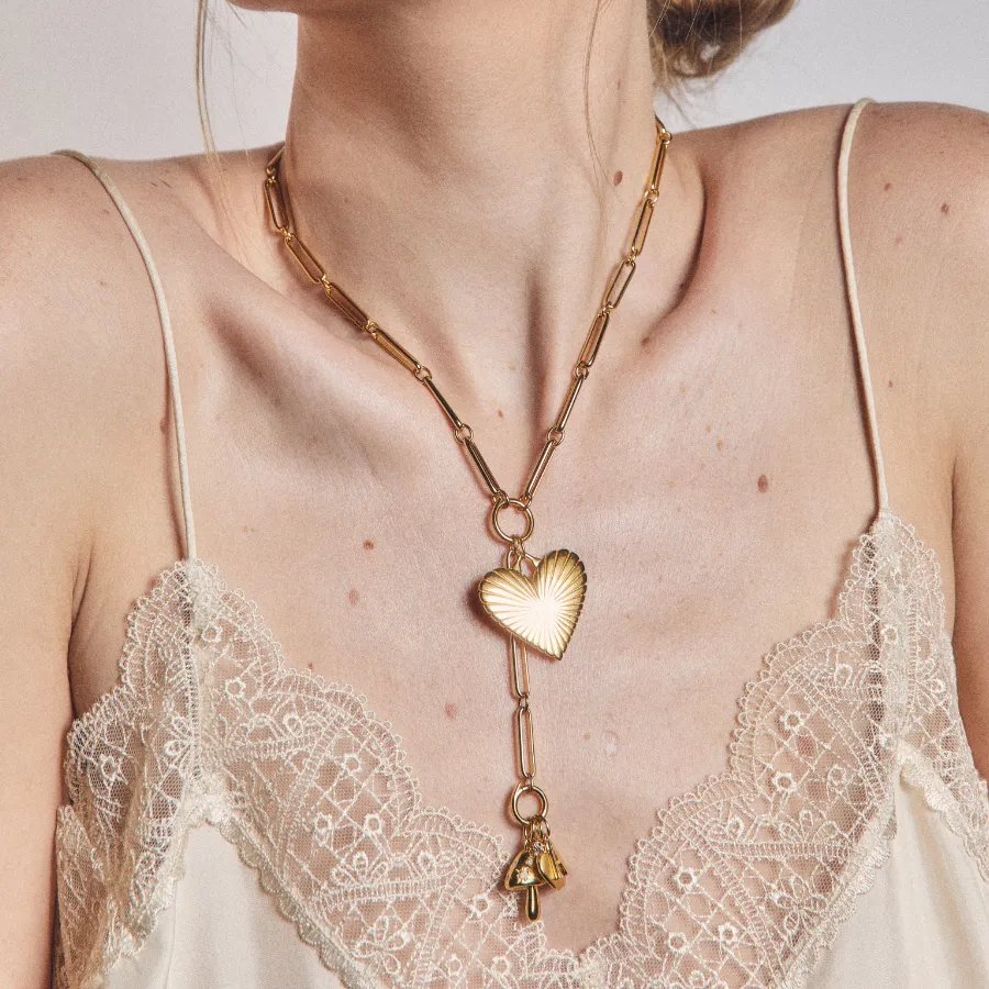 Mixed Link Charm Clip Lariat Necklace sold by HART product image thumbnail 4
