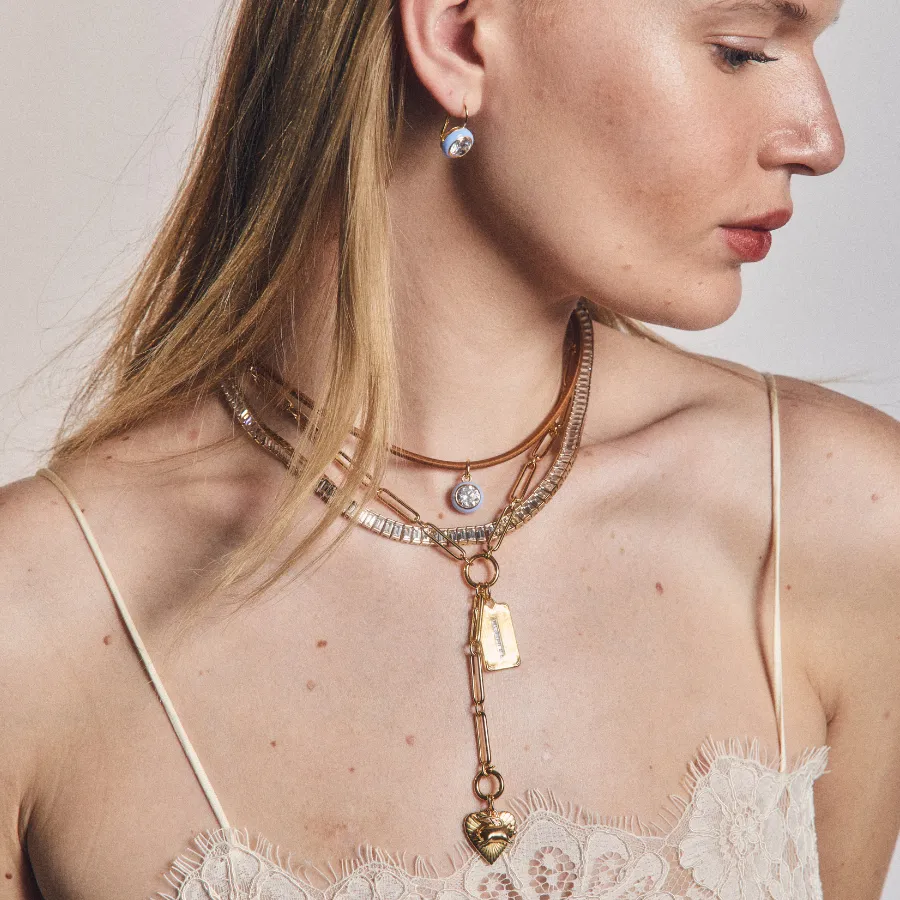 Mixed Link Charm Clip Lariat Necklace sold by HART product image thumbnail 3