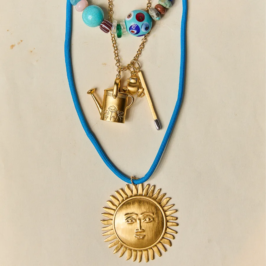 Sun Medallion on Gold Lurex Necklace Cord sold by HART product image thumbnail 3