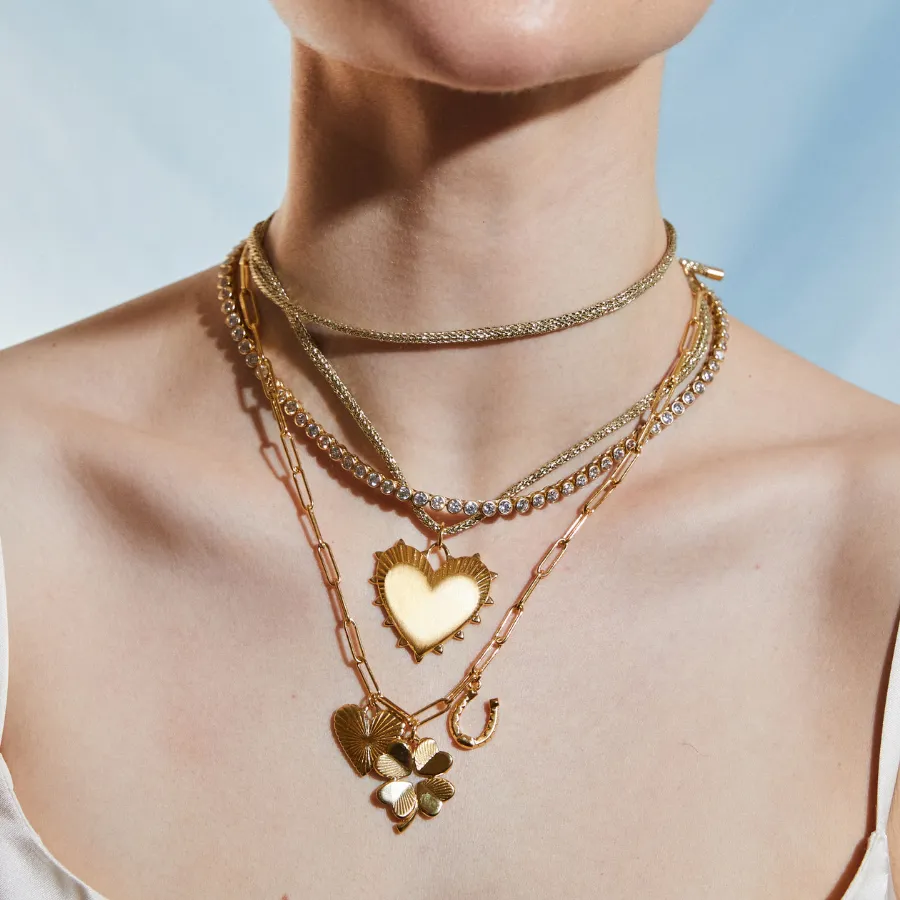 Sun Medallion on Gold Lurex Necklace Cord sold by HART product image thumbnail 5