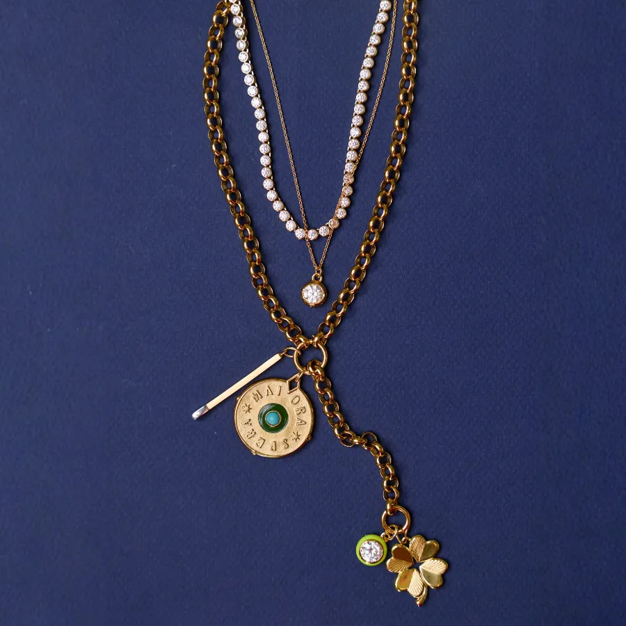 Chunky Rolo Charm Clip Lariat Necklace sold by HART product image thumbnail 3
