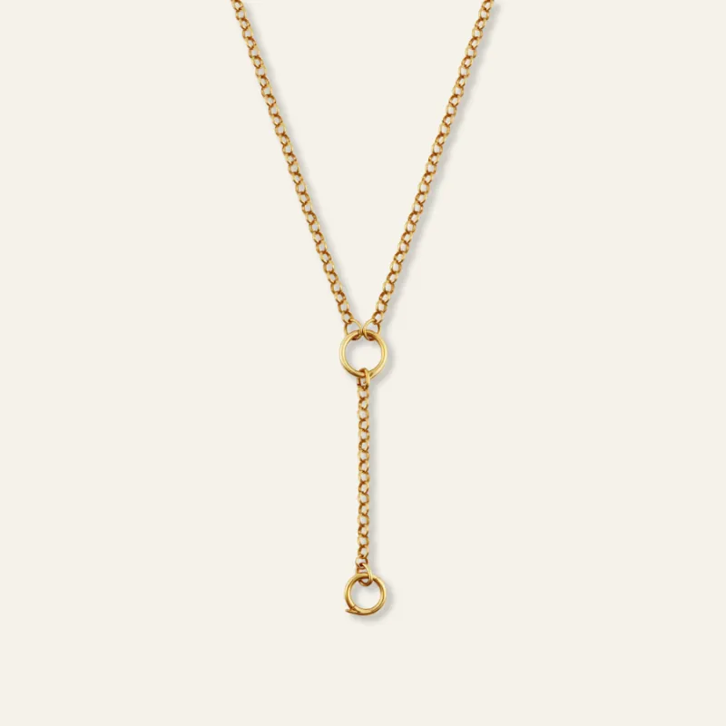 Rolo Charm Clip Lariat Necklace made by HART