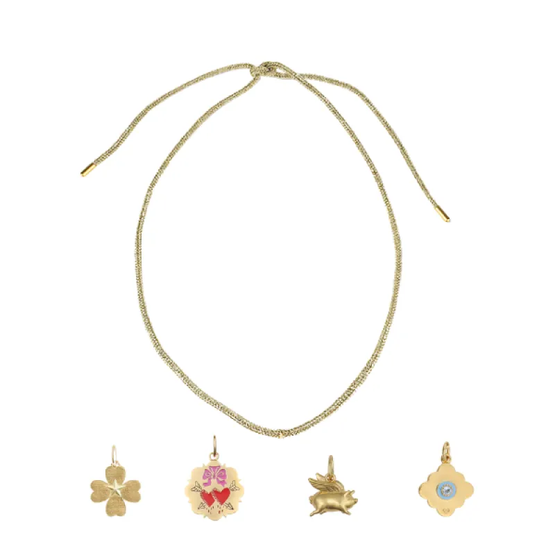 The Starter Cluster Lurex Cord Necklace sold by HART