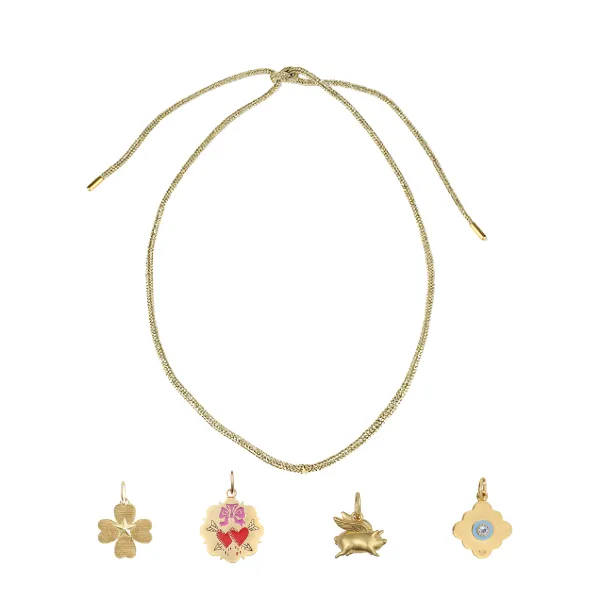 The Starter Cluster Lurex Cord Necklace sold by HART