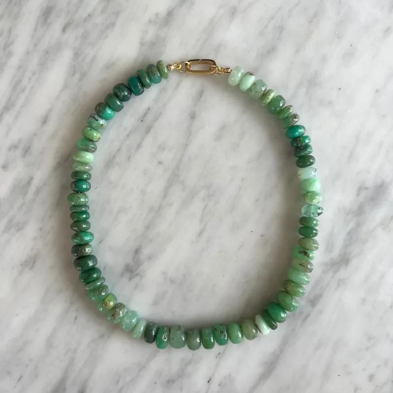 Jumbo Green Chrysoprase Gemstone Necklace sold by HART