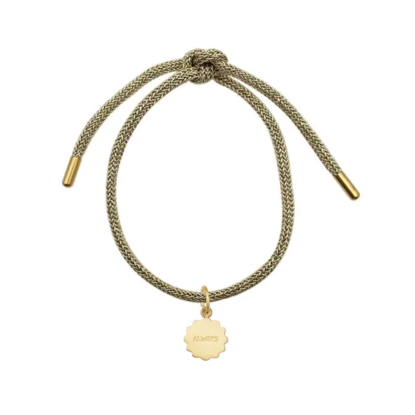 Gold Lurex Bracelet with Always Charm sold by HART