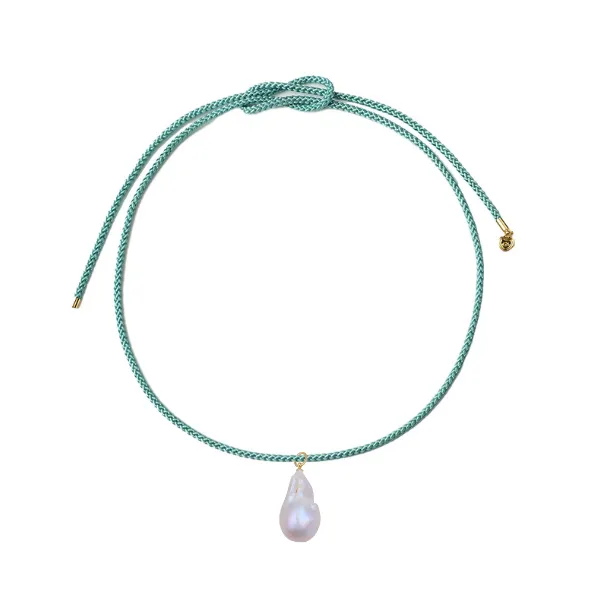 Aqua Cord with Baroque Pearl sold by HART
