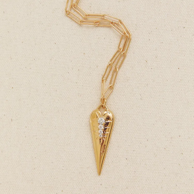 Cracked Heart with Topaz Necklace sold by HART product image thumbnail 3