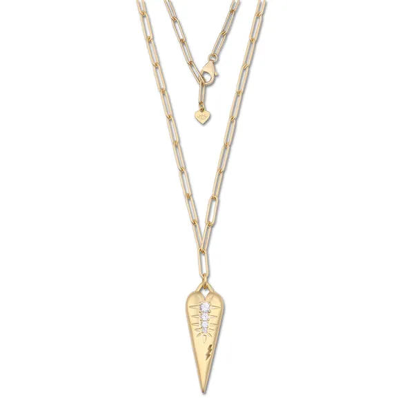 Cracked Heart with Topaz Necklace sold by HART product image thumbnail 5