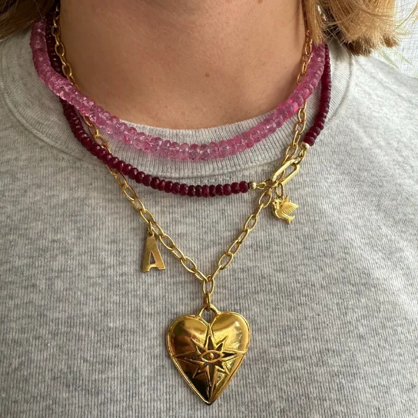 Shaded Pink Topaz Gemstone Necklace sold by HART product image thumbnail 3