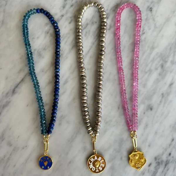 Shaded Pink Topaz Gemstone Necklace sold by HART product image thumbnail 4