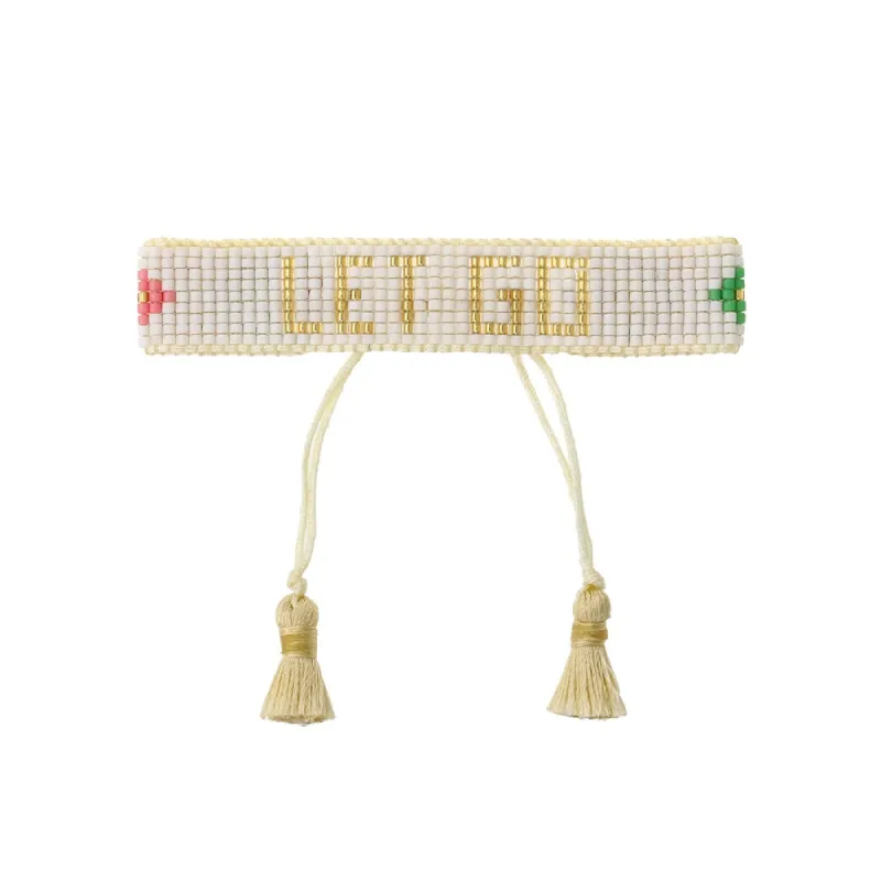 Chevron Rainbow Let Go Beaded Bracelet sold by HART