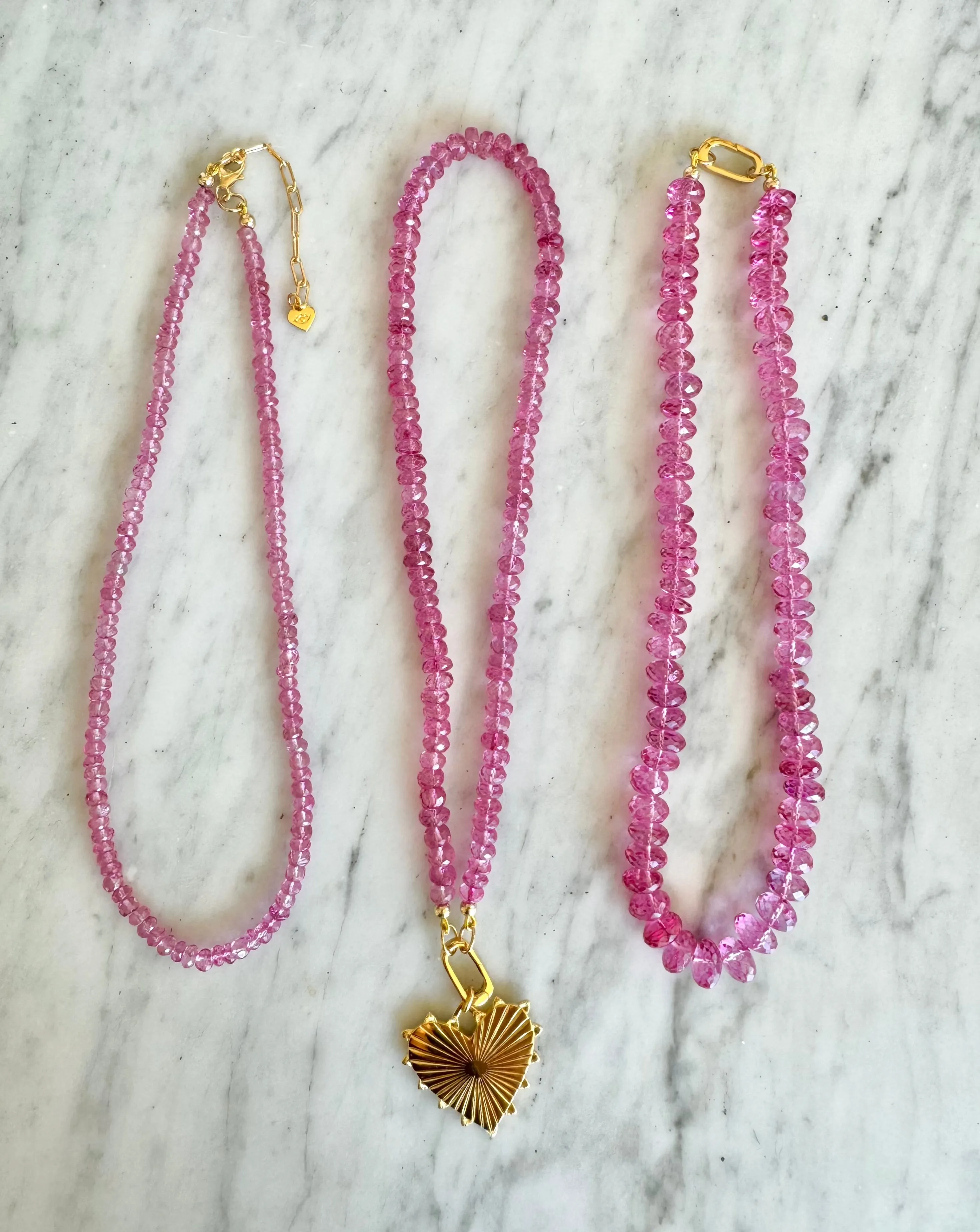 Small Shaded Pink Topaz Gemstone Necklace sold by HART product image thumbnail 2