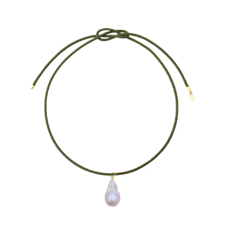 Olive Cord with Baroque Pearl sold by HART