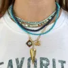 Teeny Turquoise and Hematite Gemstone Necklace sold by HART