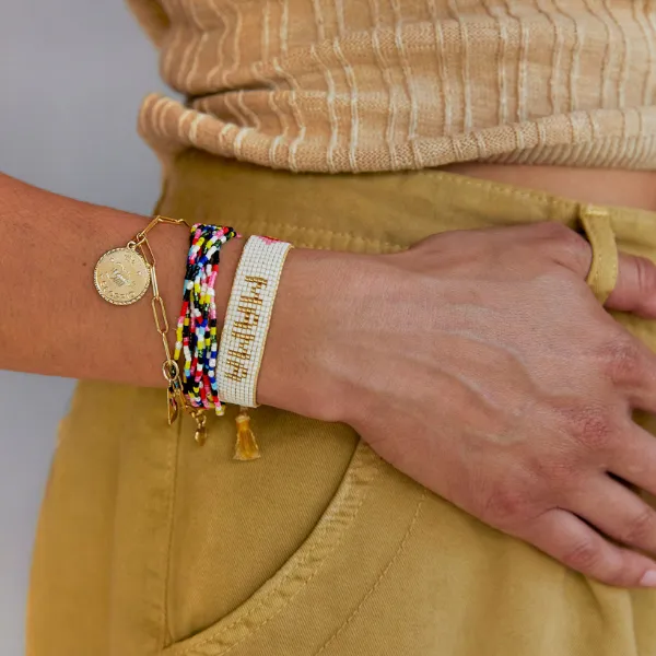Chevron Rainbow MAMA Beaded Bracelet sold by HART product image thumbnail 3