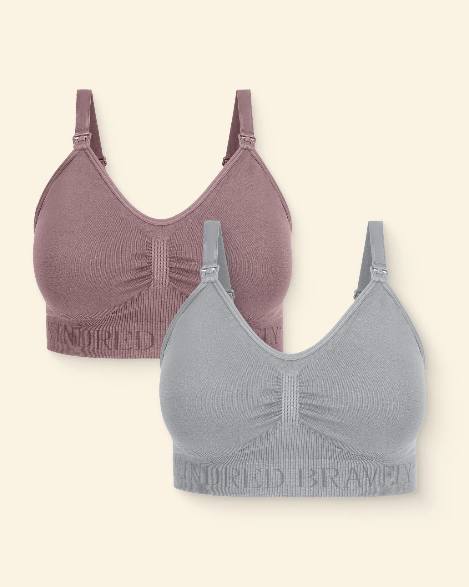 Simply Sublime® Nursing Bra Two-Pack | Grey & Twilight sold by Storq