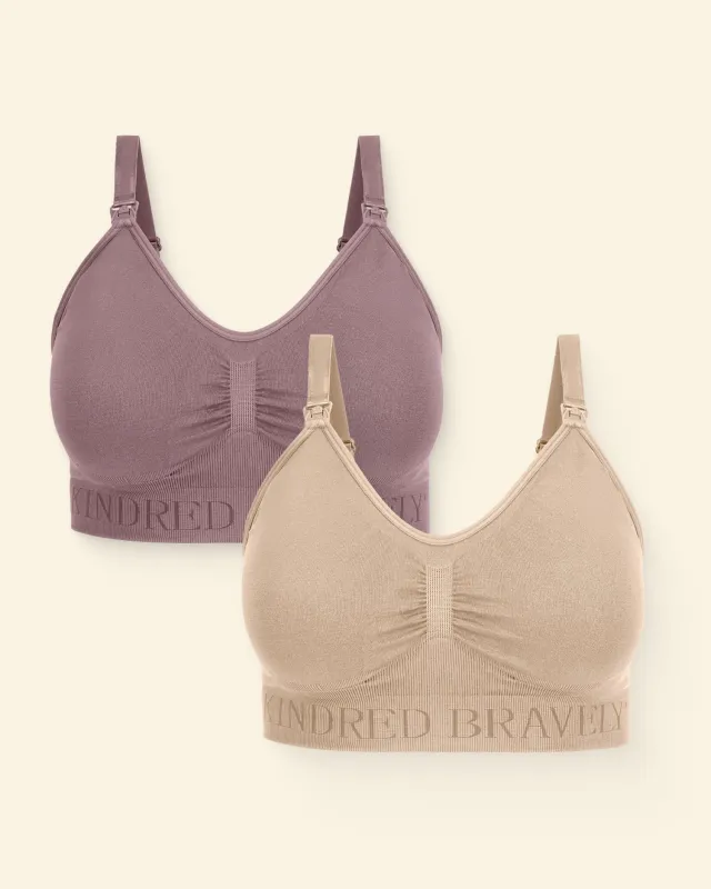 Simply Sublime® Nursing Bra Two-Pack | Beige & Twilight made by Kindred Bravely