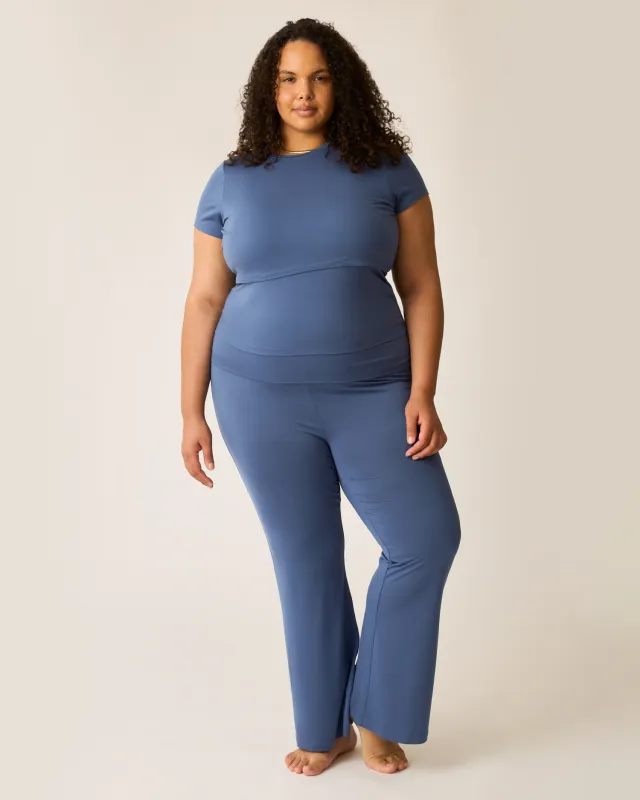 The Sunday Maternity & Nursing Pajama Set | Slate Blue made by Kindred Bravely