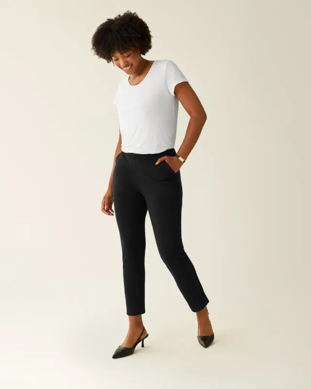 Postpartum Ponte Straight Leg Pant | Black made by Kindred Bravely
