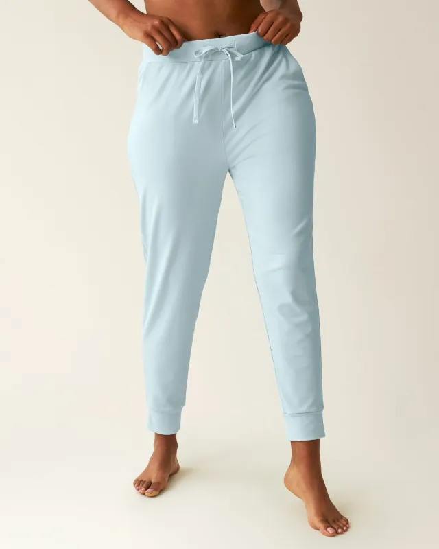 Brushed Bamboo Maternity & Postpartum Jogger | Powder Blue sold by Storq