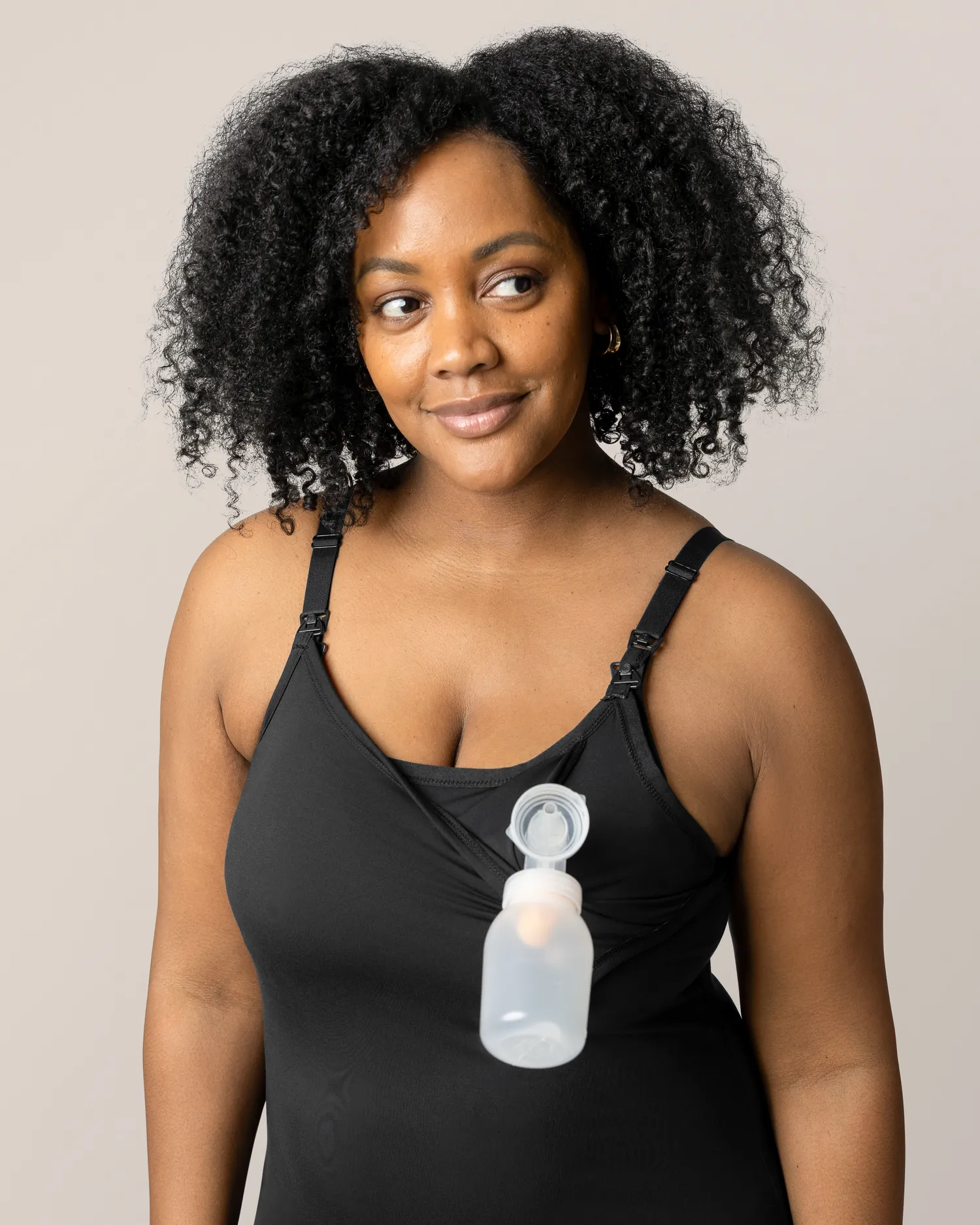 Stella Hands-Free Pumping & Nursing Nightgown | Black sold by Storq product image thumbnail 3
