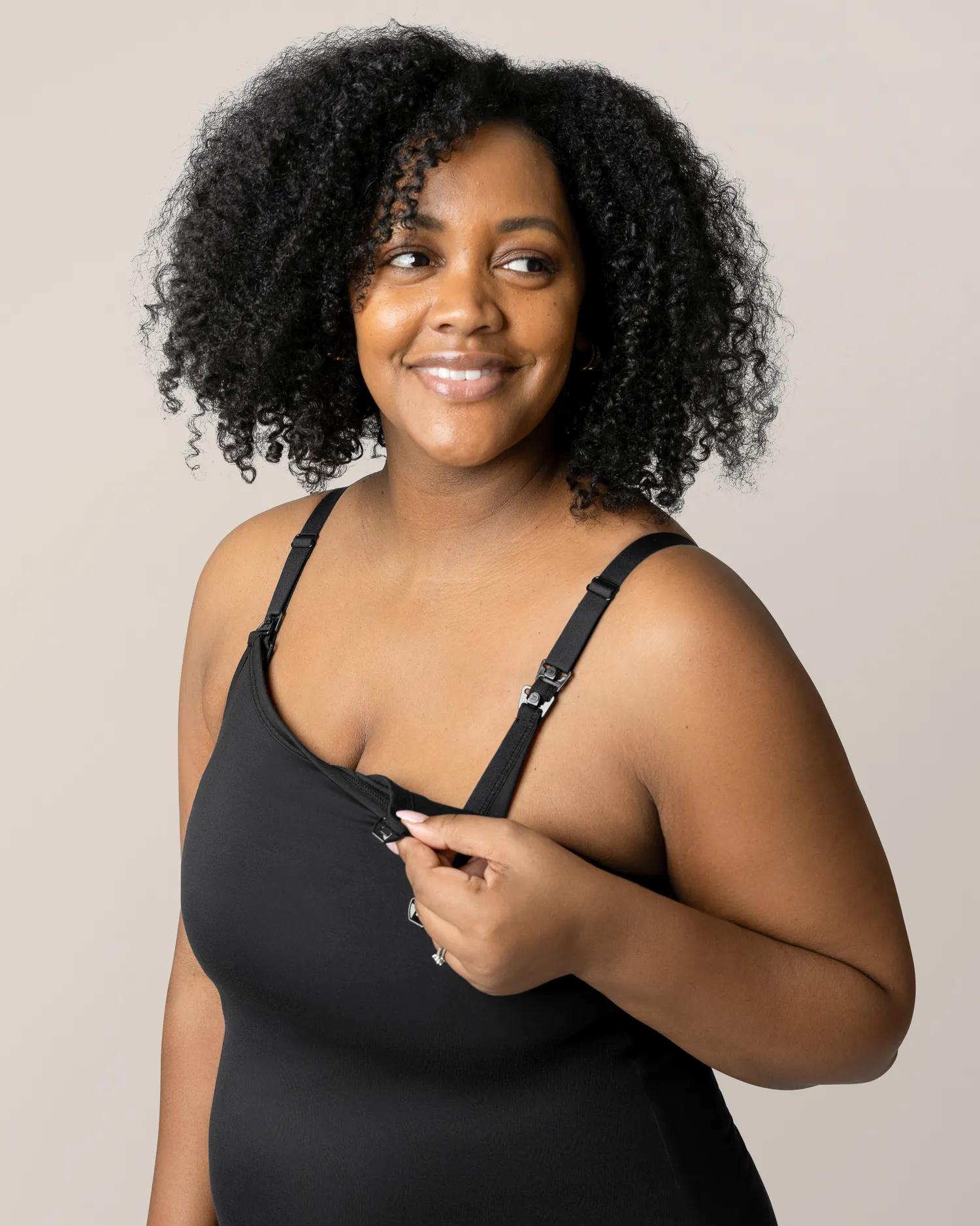 Stella Hands-Free Pumping & Nursing Nightgown | Black sold by Storq product image thumbnail 4