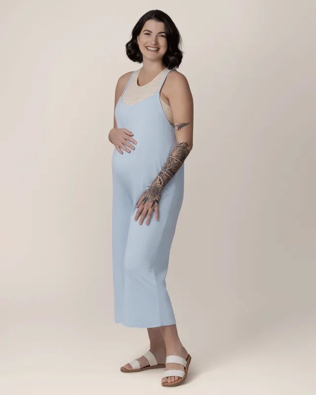 Charlie Maternity & Nursing Romper | French Blue made by Kindred Bravely