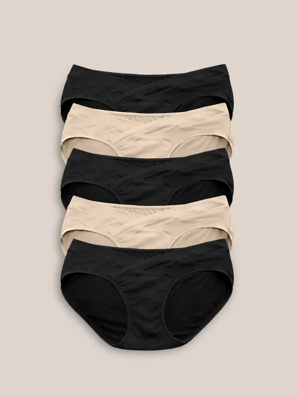 Under-the-Bump Bikini Underwear Pack | Low Rise Style - Neutrals made by Kindred Bravely