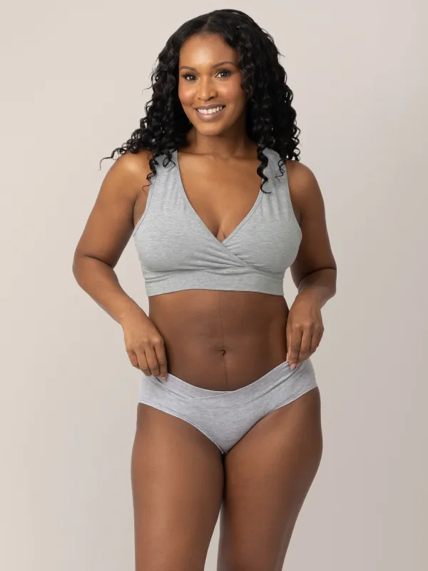 Bamboo Maternity & Postpartum Hipster | Grey Heather made by Kindred Bravely