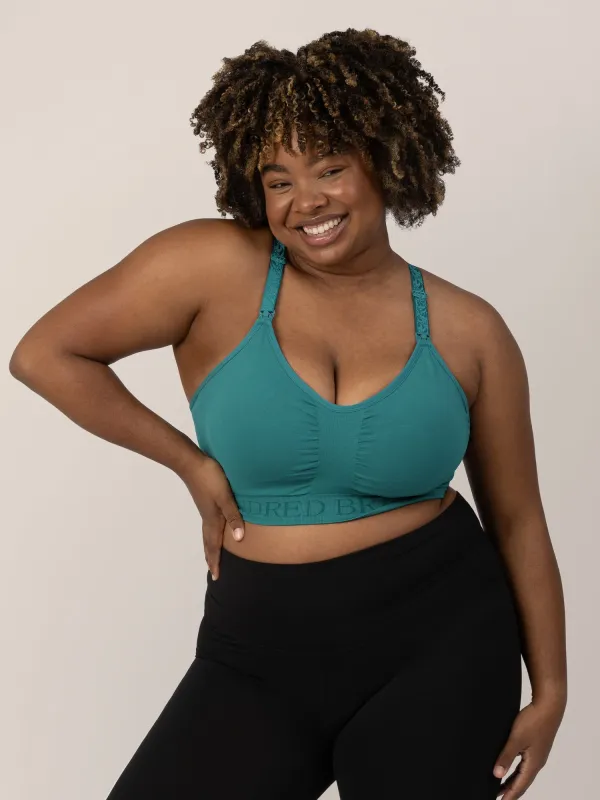 Sublime® Low Impact Pumping & Nursing Sports Bra | Teal made by Kindred Bravely