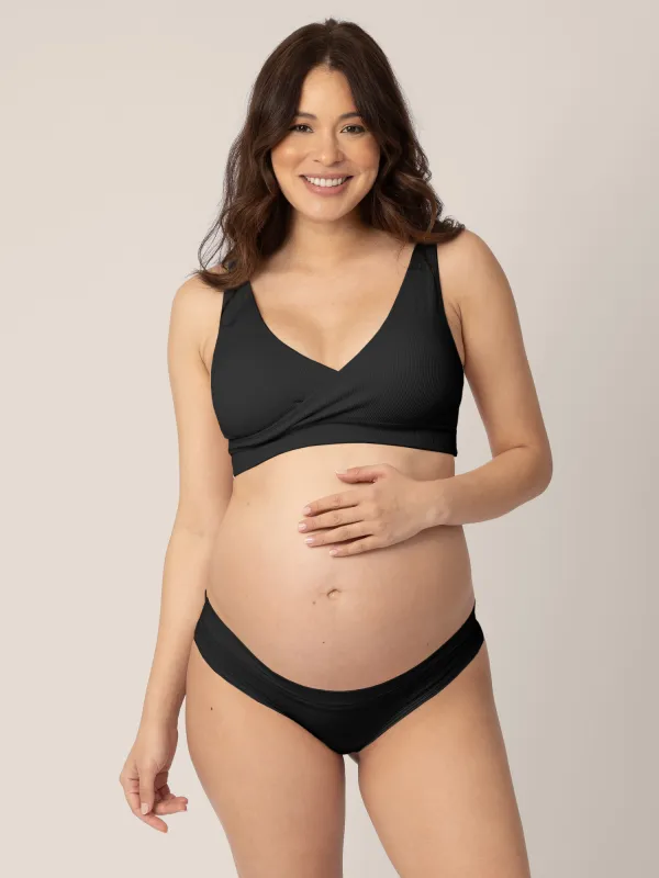 Grow with Me™ Maternity & Postpartum Thong | Black made by Kindred Bravely