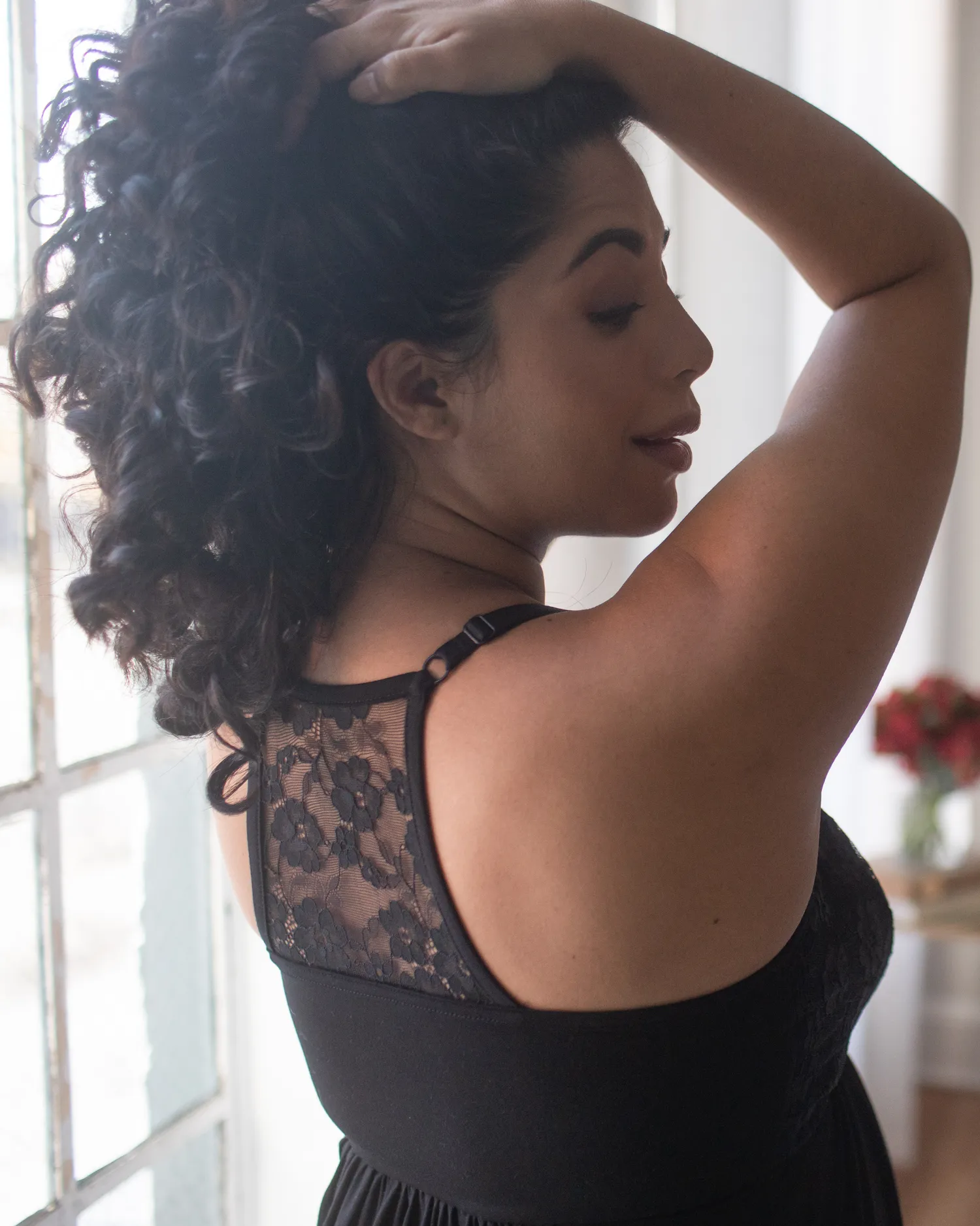 Lucille Maternity & Nursing Nightgown | Black sold by Storq product image thumbnail 5