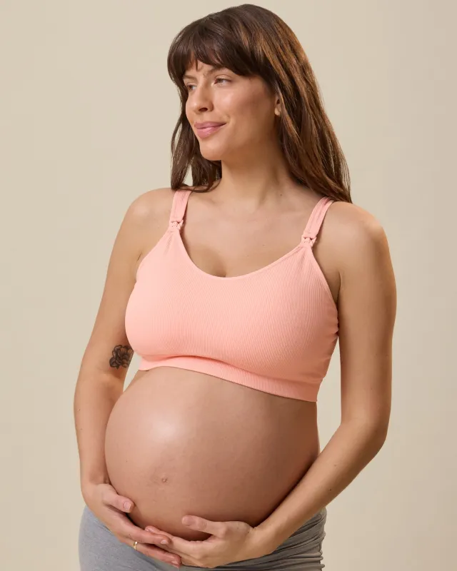 Mia Maternity & Nursing Lounge Bra | Sunset Pink made by Kindred Bravely