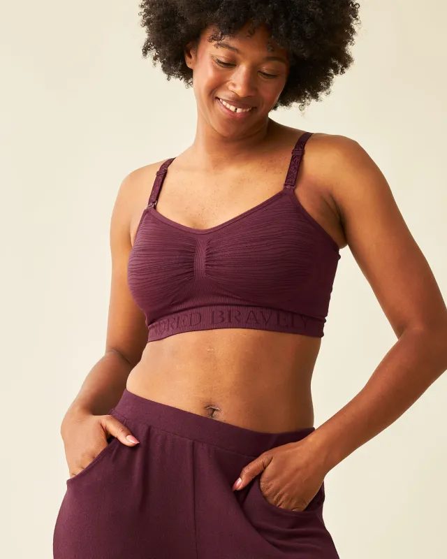 Sublime® Hands-Free Pumping & Nursing Bra | Deep Burgundy made by Kindred Bravely