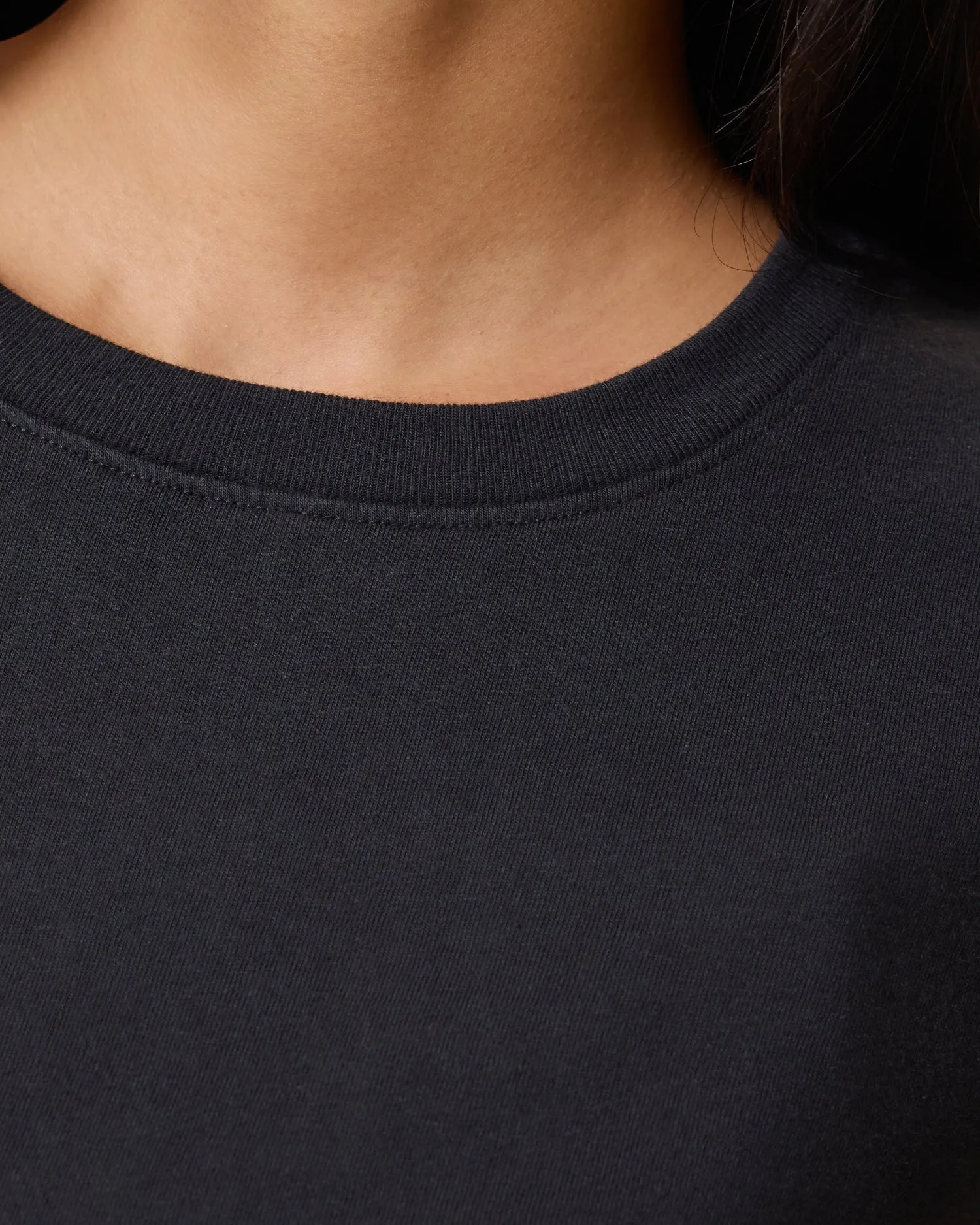 Cotton Crew Neck Nursing T-shirt | Black sold by Storq product image thumbnail 3