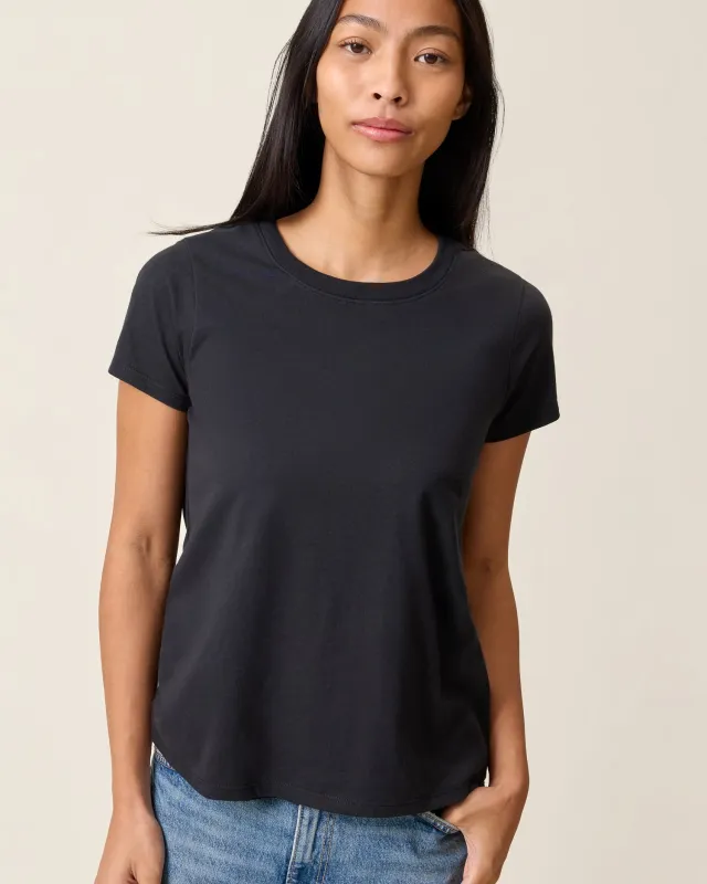 Cotton Crew Neck Nursing T-shirt | Black made by Kindred Bravely