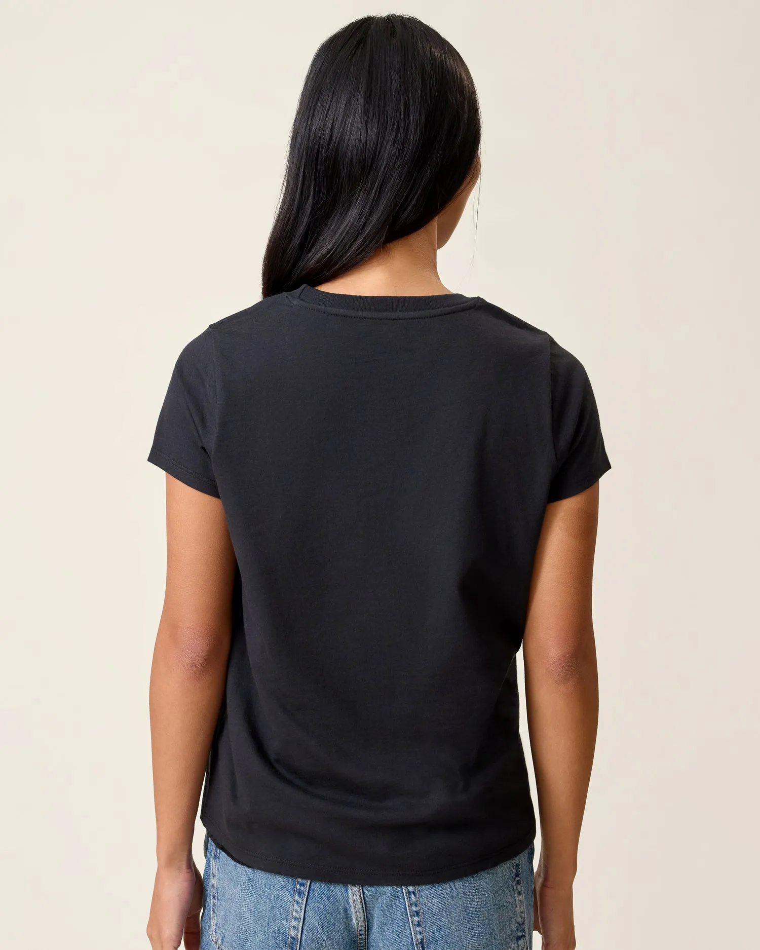 Cotton Crew Neck Nursing T-shirt | Black sold by Storq product image thumbnail 4