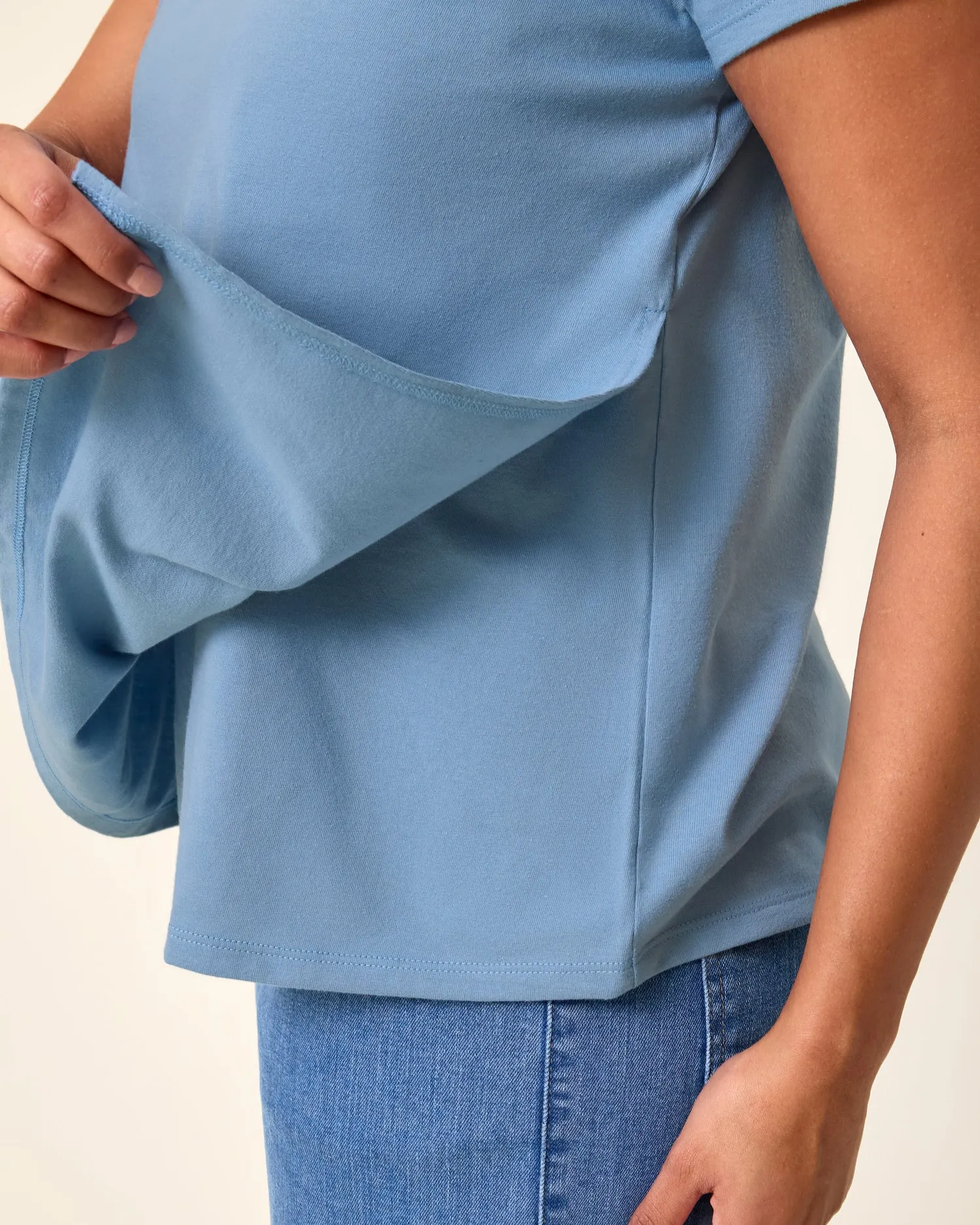 Classic Cotton Nursing T-shirt | Vintage Blue sold by Storq product image thumbnail 2